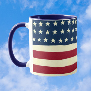 ヴィンテージ愛国米国国旗、7月4日 コーヒーマグカップ
