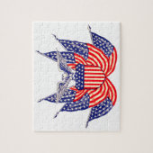 ヴィンテージ愛国米国国旗、7月4日 ジグソーパズル (縦)