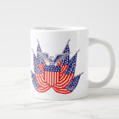 ヴィンテージ愛国米国国旗、7月4日 ジャンボコーヒーマグカップ (右)