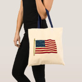 ヴィンテージ愛国米国国旗、7月4日 トートバッグ (正面(商品))