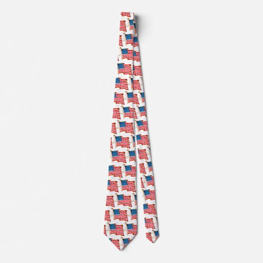 ヴィンテージ愛国米国国旗、7月4日 ネクタイ (正面)