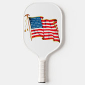 ヴィンテージ愛国米国国旗、7月4日 ピックルボールラケット (裏面)