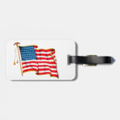 ヴィンテージ愛国米国国旗、7月4日 ラゲッジタグ (裏面横)