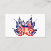 ヴィンテージ愛国米国国旗、7月4日 名刺 (裏面)
