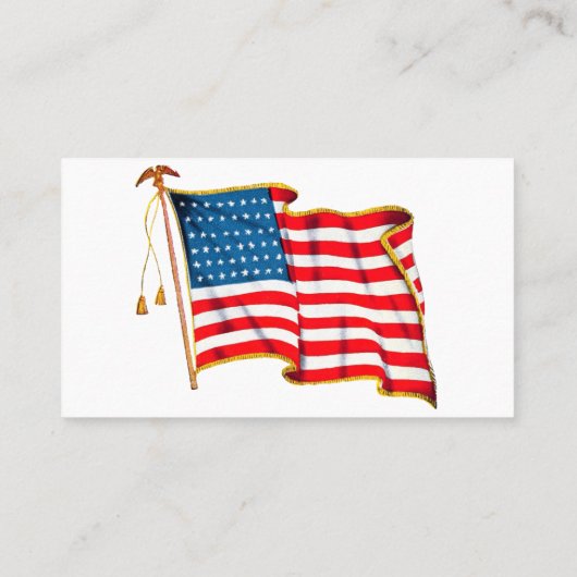 ヴィンテージ愛国米国国旗、7月4日 名刺 (裏面)