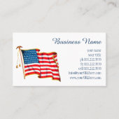 ヴィンテージ愛国米国国旗、7月4日 名刺 (正面)