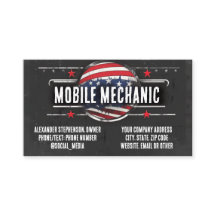 ヴィンテージ愛国自動車整備士アメリカ国旗の車