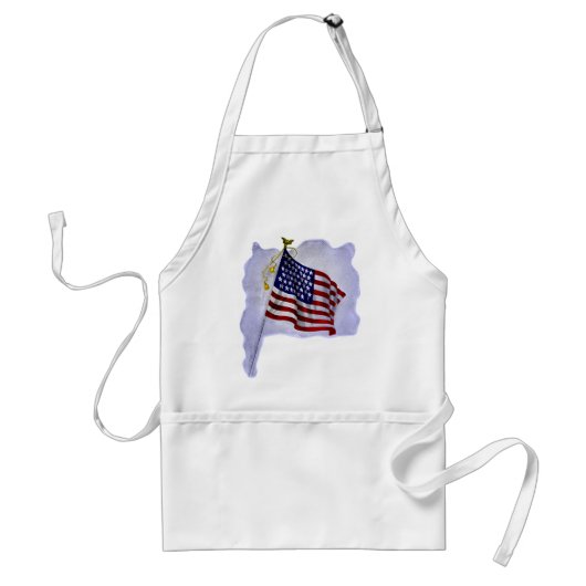 ヴィンテージ愛国色の米国国旗 スタンダードエプロン (正面)