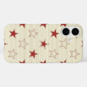 ヴィンテージ愛国赤と白の星 シームレス パターン Case-Mate iPhoneケース (裏面 (横))