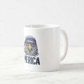 ヴィンテージ愛国鷲メリカシャツデザイン1 コーヒーマグカップ (正面右)