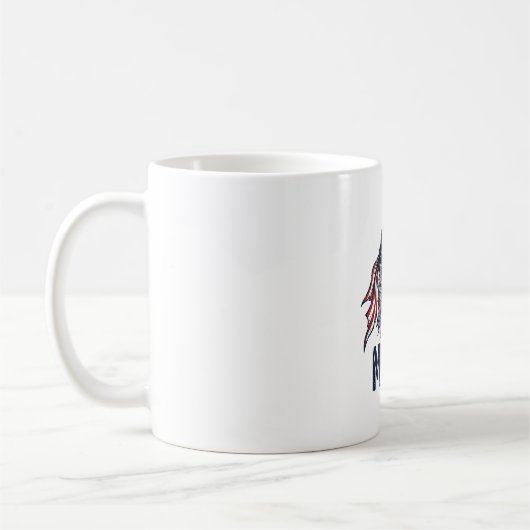 ヴィンテージ愛国鷲メリカシャツデザイン1 コーヒーマグカップ (左)