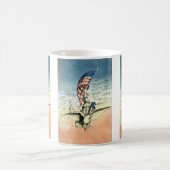 ヴィンテージ愛国、アメリカ·ライディング·イーグル（旗付き） コーヒーマグカップ (中央)