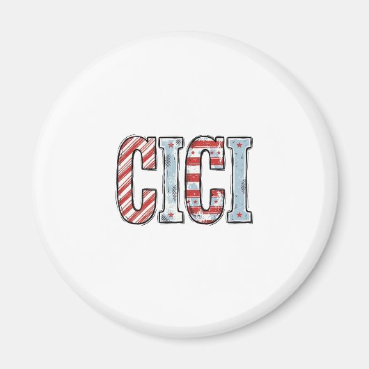 ヴィンテージ愛国CICI名ベクターTシャツデザイン_1 マグネット (正面)