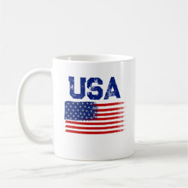 ヴィンテージ愛国USAフラグラフィックTシャツ コーヒーマグカップ