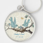 ヴィンテージ愛結婚鳥のキーチェーン キーホルダー (正面)