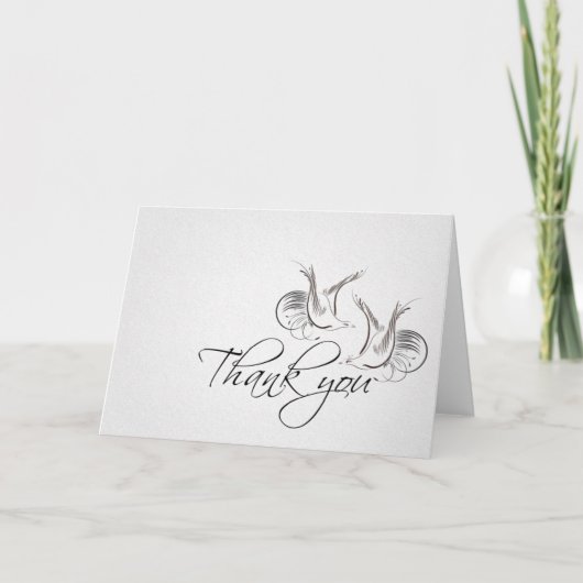 ヴィンテージ愛鳥の挨拶状ありがとう サンキューカード (正面)