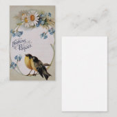ヴィンテージ愛鳥イースターグリーティング 名刺 (正面/裏面)