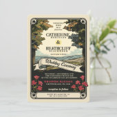 ヴィンテージ愛 |タロット結婚式招待状 招待状 (スタンド正面)