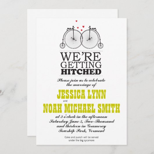 ヴィンテージ愛 招待状 (正面/裏面)