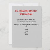 ヴィンテージ感がすごい 招待状 (裏面)