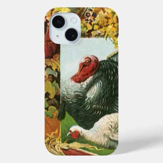ヴィンテージ感のある感謝祭, 野生の七面鳥と秋の色彩 Case-Mate iPhoneケース (裏面)