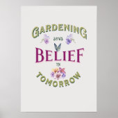 ヴィンテージ感動的ガーデン引用文 ポスター (正面)