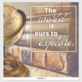 ヴィンテージ感動的トラベル14"x14"ビニール シール (シート)