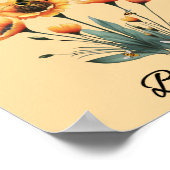 ヴィンテージ感動的ビー親切引用文フローラビー ポスター (角)