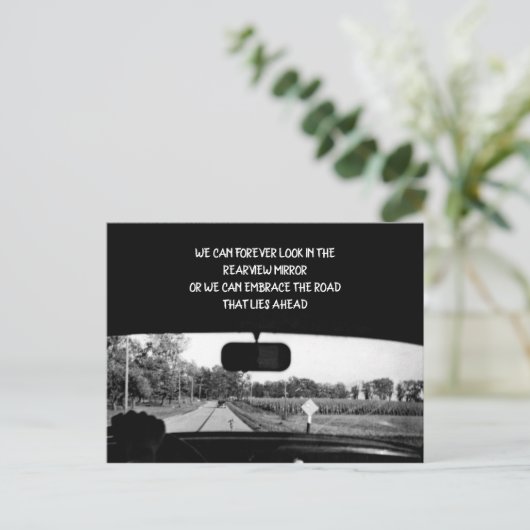 ヴィンテージ感動的写真リアビュー鏡車 シーズンポストカード (スタンド正面)