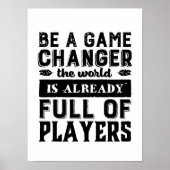 ヴィンテージ感動的引用文はゲームチェンジャーである ポスター (正面)
