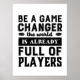 ヴィンテージ感動的引用文はゲームチェンジャーである ポスター