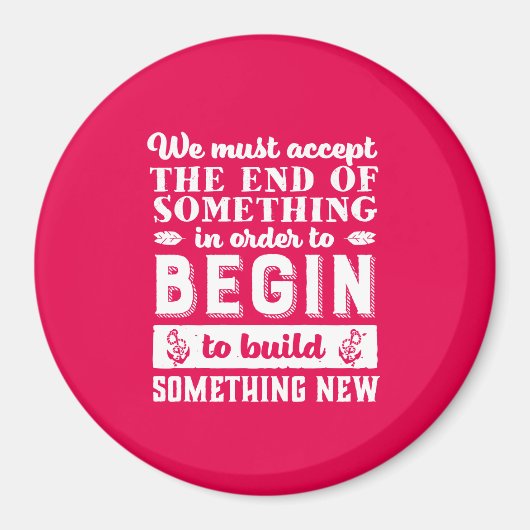 ヴィンテージ感動的引用文 マグネット (正面)