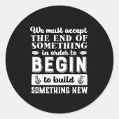 ヴィンテージ感動的引用文 ラウンドシール (正面)