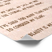 ヴィンテージ感動的美しいペイン・ポエトリー ポスター (角)