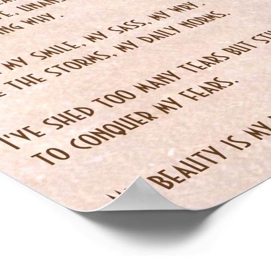 ヴィンテージ感動的美しいペイン・ポエトリー ポスター (角)