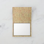 ヴィンテージ感謝していアンティークユーフランスのパリ サンキューカード (内部)