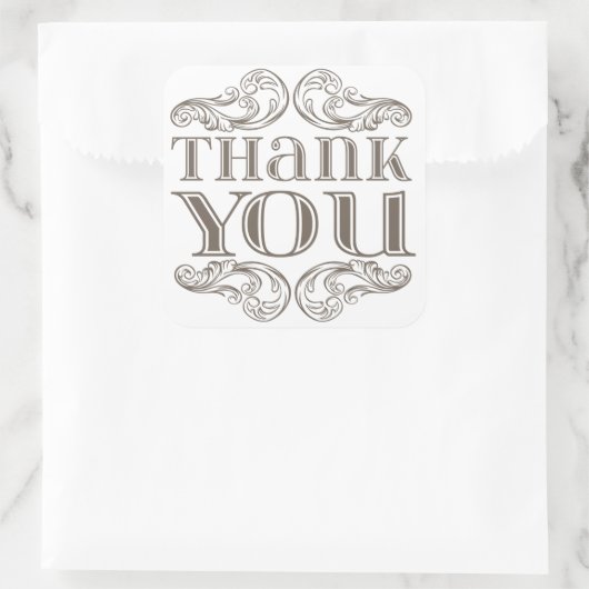 ヴィンテージ感謝していタイポグラフィ スクエアシール (バッグ)