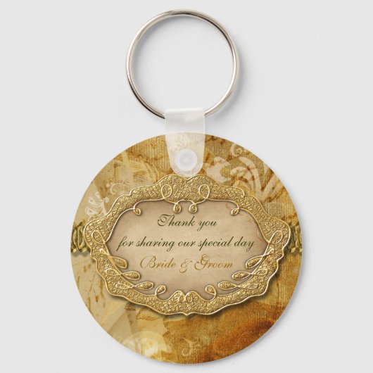 ヴィンテージ感謝していブラウン結婚ズ キーホルダー (正面)