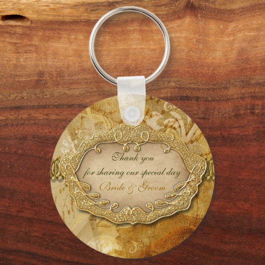 ヴィンテージ感謝していブラウン結婚ズ キーホルダー (正面)
