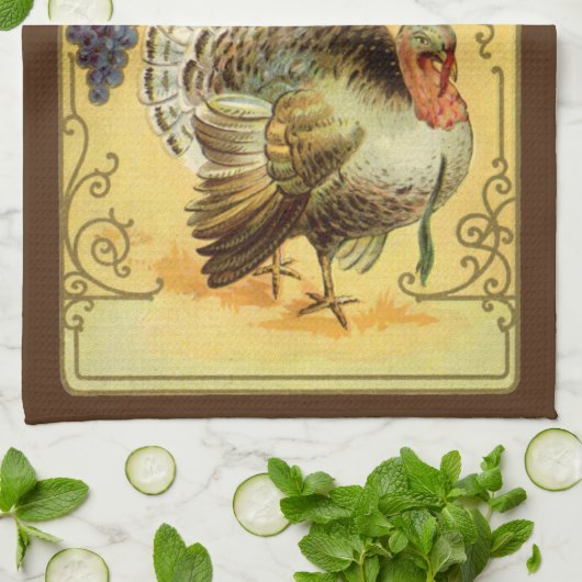 ヴィンテージ感謝の挨拶 キッチンタオル (折り畳み)