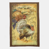 ヴィンテージ感謝の挨拶 キッチンタオル (縦)