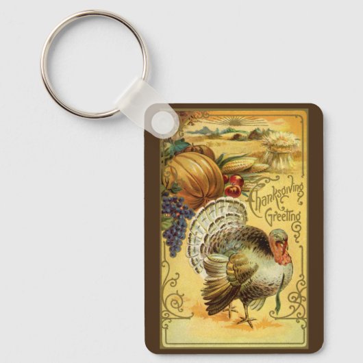 ヴィンテージ感謝の挨拶 キーホルダー (正面)