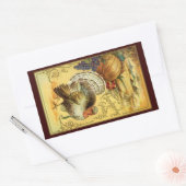 ヴィンテージ感謝の挨拶 長方形シール (封筒)