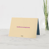 ヴィンテージ感謝グリーティングカード カード (裏面)