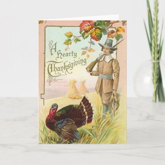 ヴィンテージ感謝グリーティングカード シーズンカード (正面)