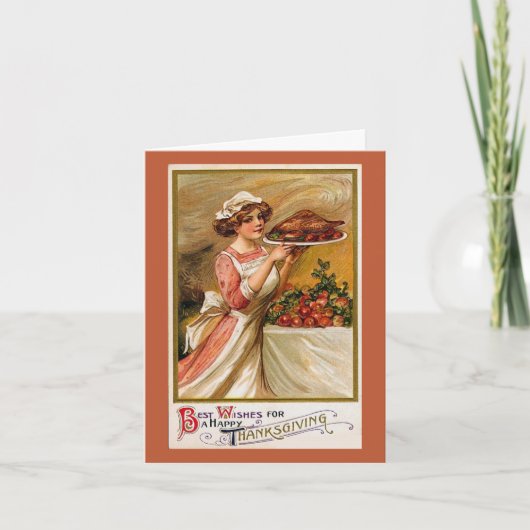 ヴィンテージ感謝グリーティングカード シーズンカード (正面)