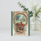 ヴィンテージ感謝七面鳥はがき シーズンポストカード (スタンド正面)