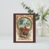 ヴィンテージ感謝七面鳥はがき シーズンポストカード (スタンド正面)