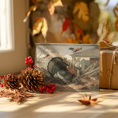 ヴィンテージ感謝可愛い男の子がトルコと口論 カード