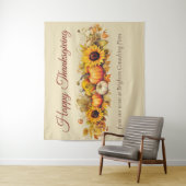 ヴィンテージ感謝型カボチャカスタムンパーティー タペストリー (インサイチュ)